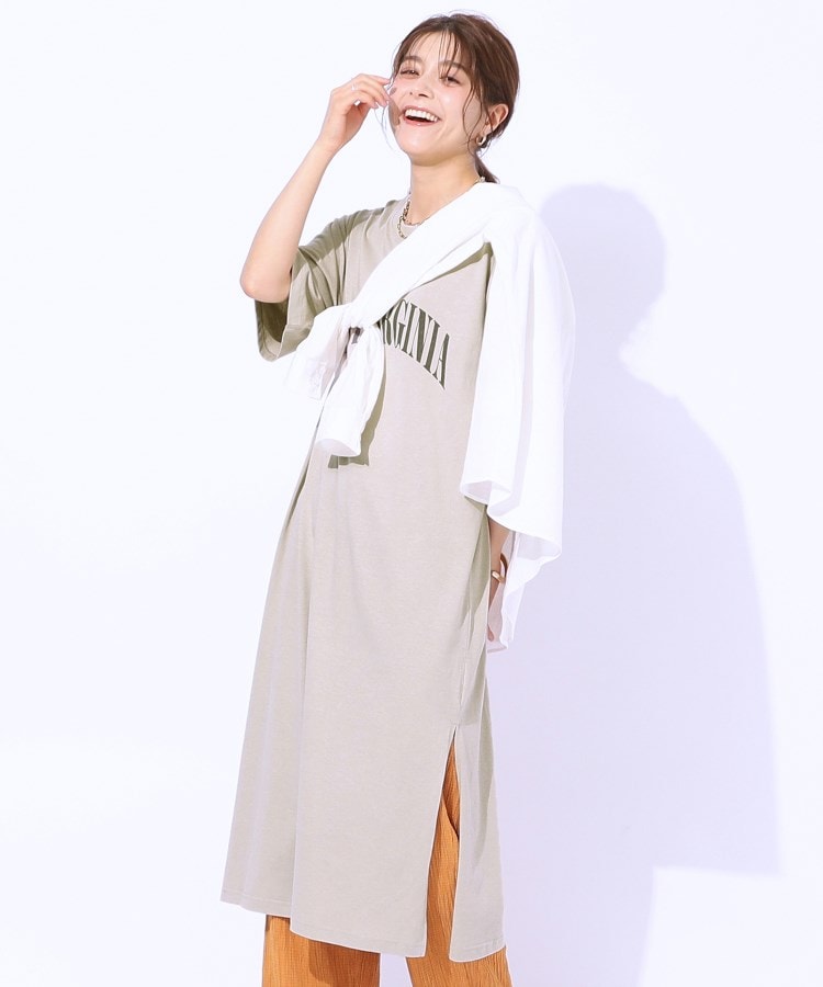 洗える】大人のデイリーカジュアルに サイドスリットTシャツ 洗える】大人のデイリーカジュアルに サイドスリットTシャツ