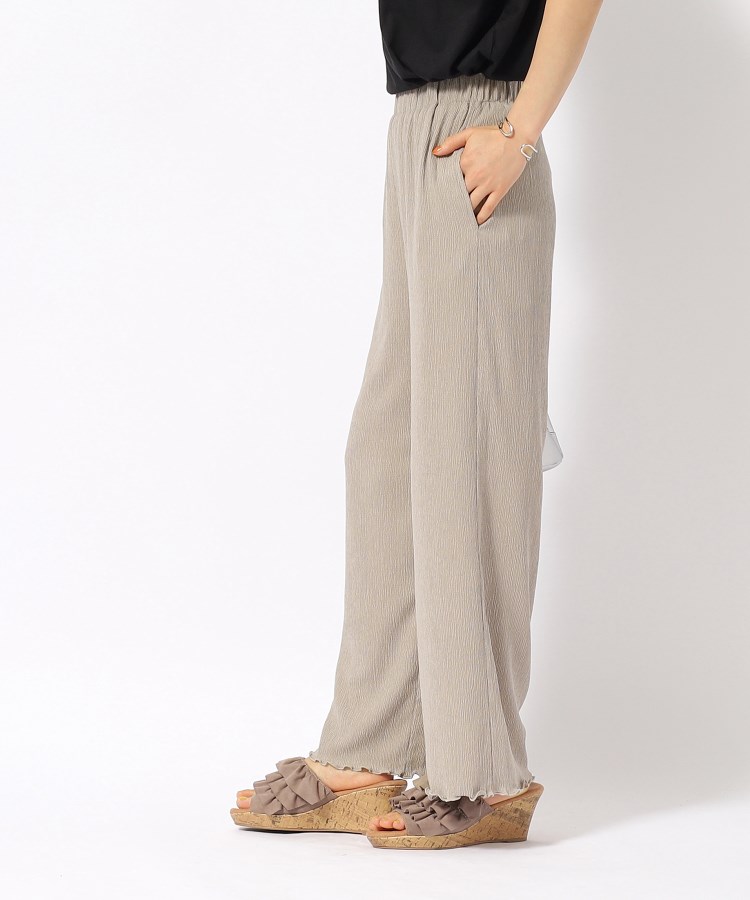 SNIDEL イージーストレートパンツ レディース ベージュ 合成皮革