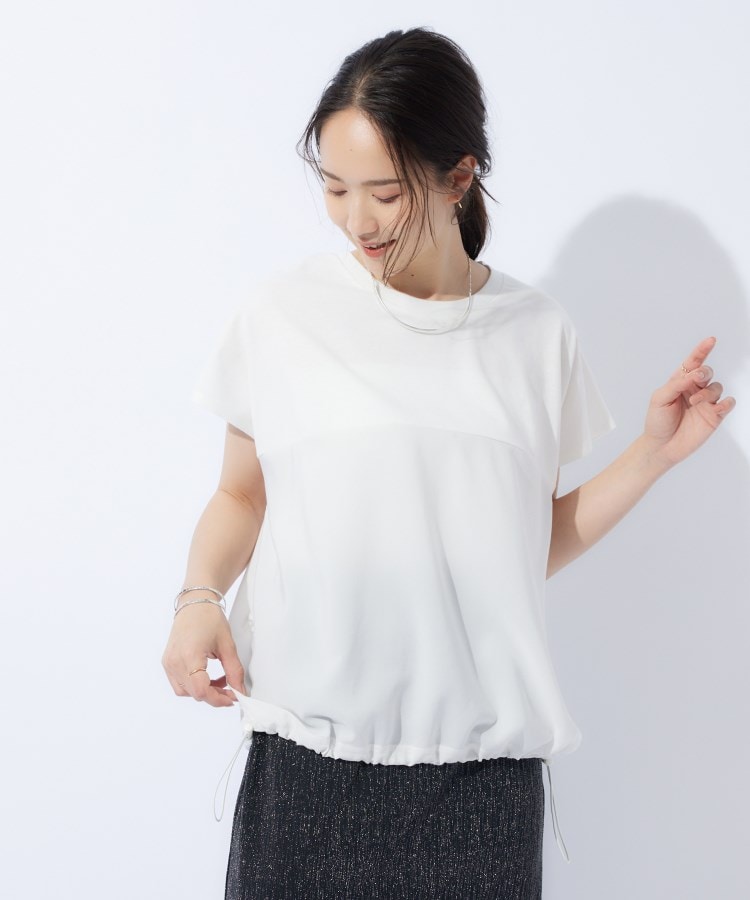 シューラルー(SHOO・LA・RUE/Cutie Blonde)のインせずサマ見え 裾ドロスト切り替えトップス9