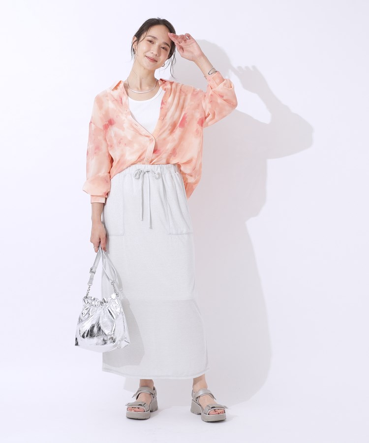 シューラルー(SHOO・LA・RUE/Cutie Blonde)の【洗える】大人の雰囲気を放つ　ぼかし柄シアーシャツ7