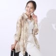 シューラルー(SHOO・LA・RUE/Cutie Blonde)の【洗える】大人の雰囲気を放つ　ぼかし柄シアーシャツ ベージュ(152)