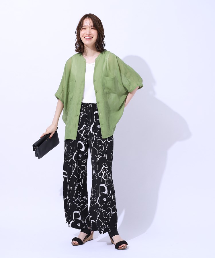 大人の透け感 ワッシャードルマンシャツ(シャツ・ブラウス 大人の透け感 ワッシャードルマンシャツ(シャツ・ブラウス
