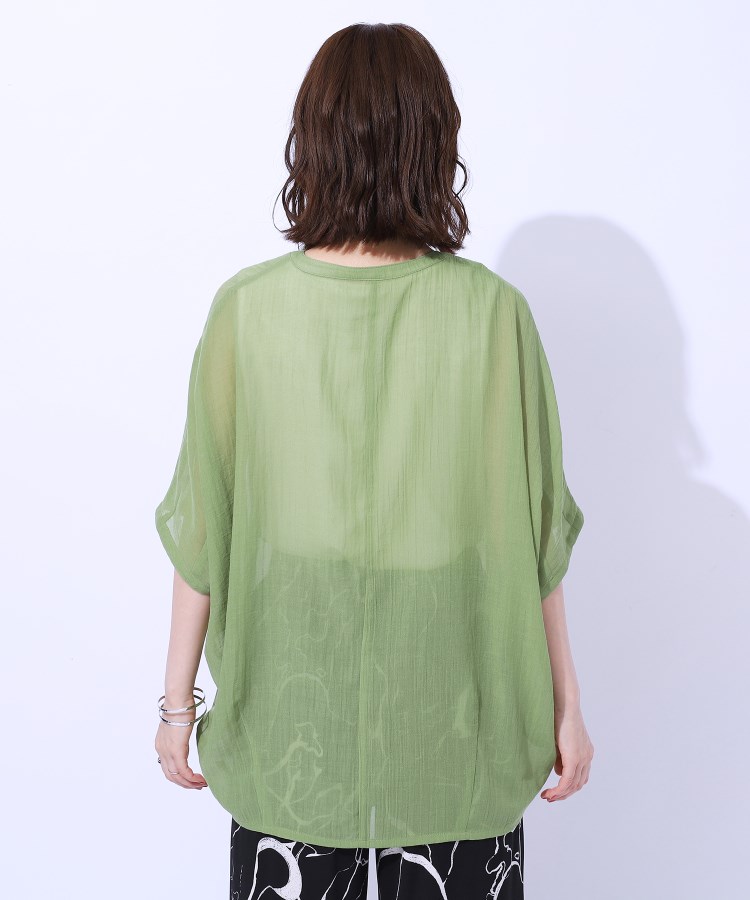 シューラルー(SHOO・LA・RUE/Cutie Blonde)の大人の透け感 ワッシャードルマンシャツ15