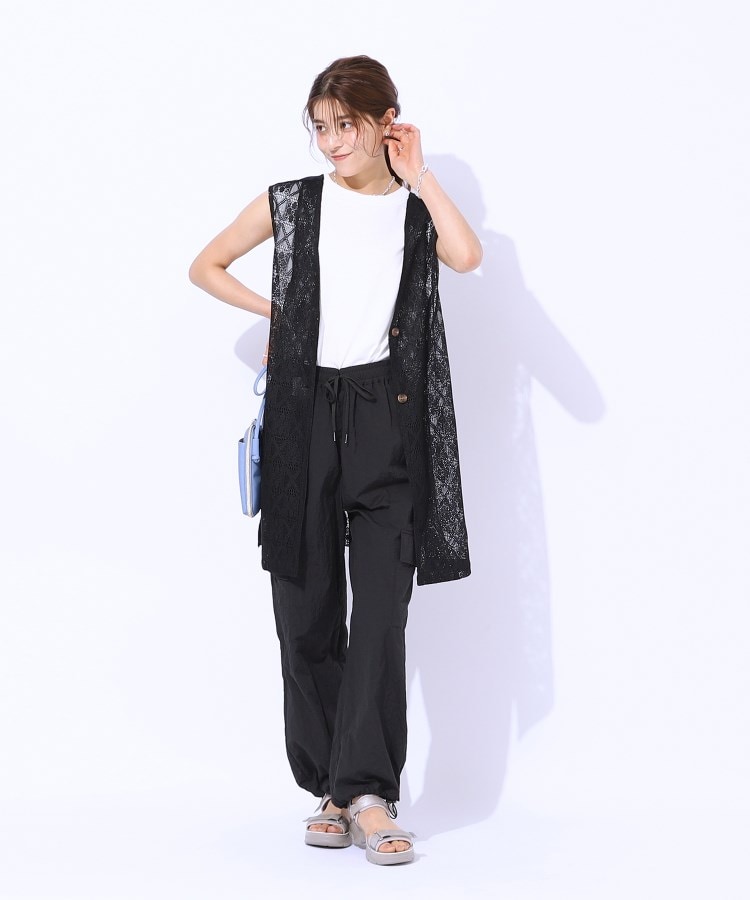 シューラルー(SHOO・LA・RUE/Cutie Blonde)の【前後2WAY】コーデのアクセントに ミドル丈レースジレ5