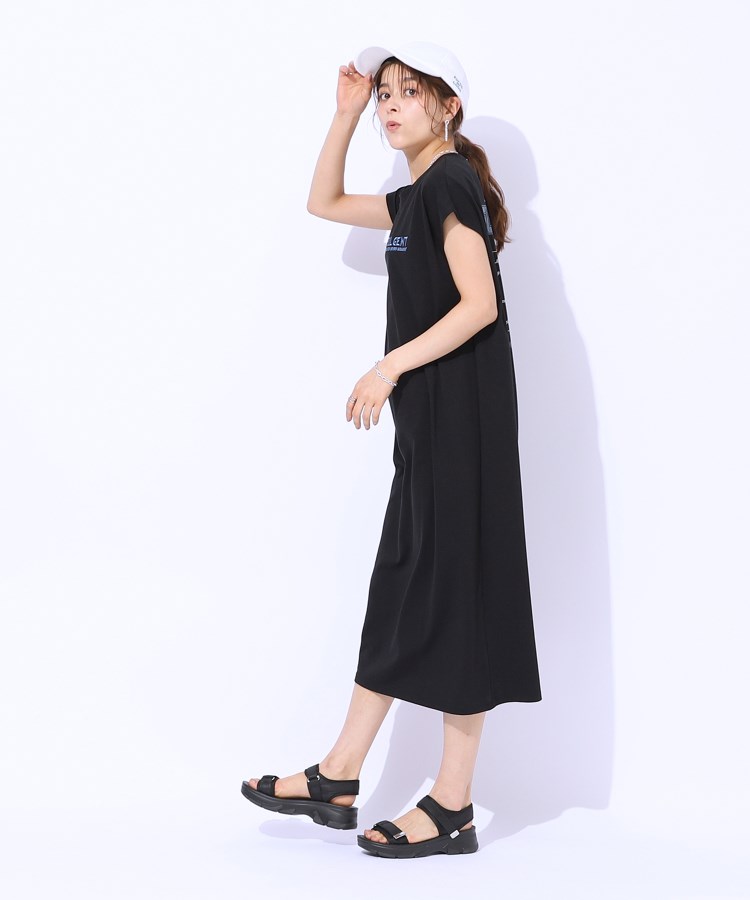 シューラルー(SHOO・LA・RUE/Cutie Blonde)の【洗える】後ろ姿もサマになる バックプリントロングワンピース2