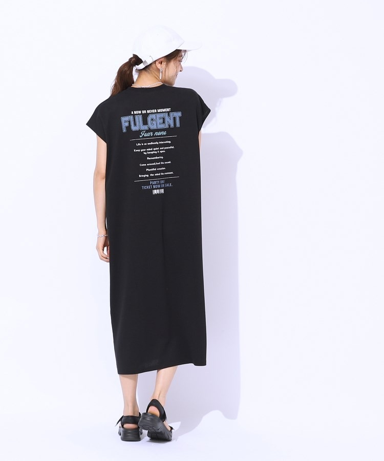 シューラルー(SHOO・LA・RUE/Cutie Blonde)の【洗える】後ろ姿もサマになる バックプリントロングワンピース3