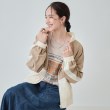 シューラルー(SHOO・LA・RUE/Cutie Blonde)の【洗える】大人レトロ 配色トラックジャケット キャメルブラウン(541)