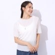 シューラルー(SHOO・LA・RUE/Cutie Blonde)の【レイヤードスタイルに】 シアー感を楽しむ スラブメロウトップス ホワイト(002)