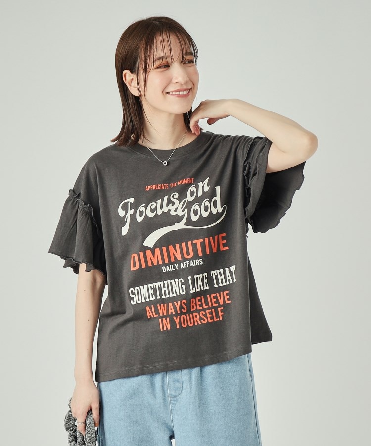シューラルー(SHOO・LA・RUE/Cutie Blonde)の【洗える】ロゴデザインでこなれ見え フリルスリーブTシャツ10
