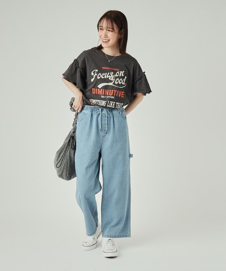 シューラルー(SHOO・LA・RUE/Cutie Blonde)の【洗える】ロゴデザインでこなれ見え フリルスリーブTシャツ11