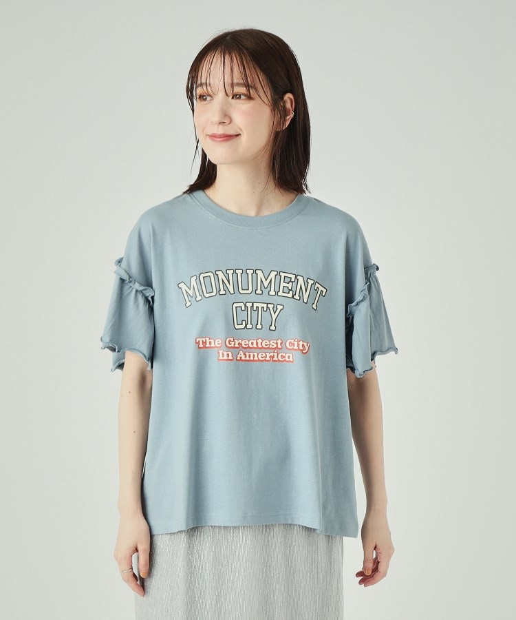 シューラルー(SHOO・LA・RUE/Cutie Blonde)の【洗える】ロゴデザインでこなれ見え フリルスリーブTシャツ17