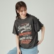 シューラルー(SHOO・LA・RUE/Cutie Blonde)の【洗える】ロゴデザインでこなれ見え フリルスリーブTシャツ チャコールグレー(214)