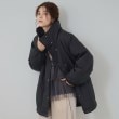 シューラルー(SHOO・LA・RUE/Cutie Blonde)のスタンドカラー オーバーサイズ中綿ブルゾン ブラック(019)