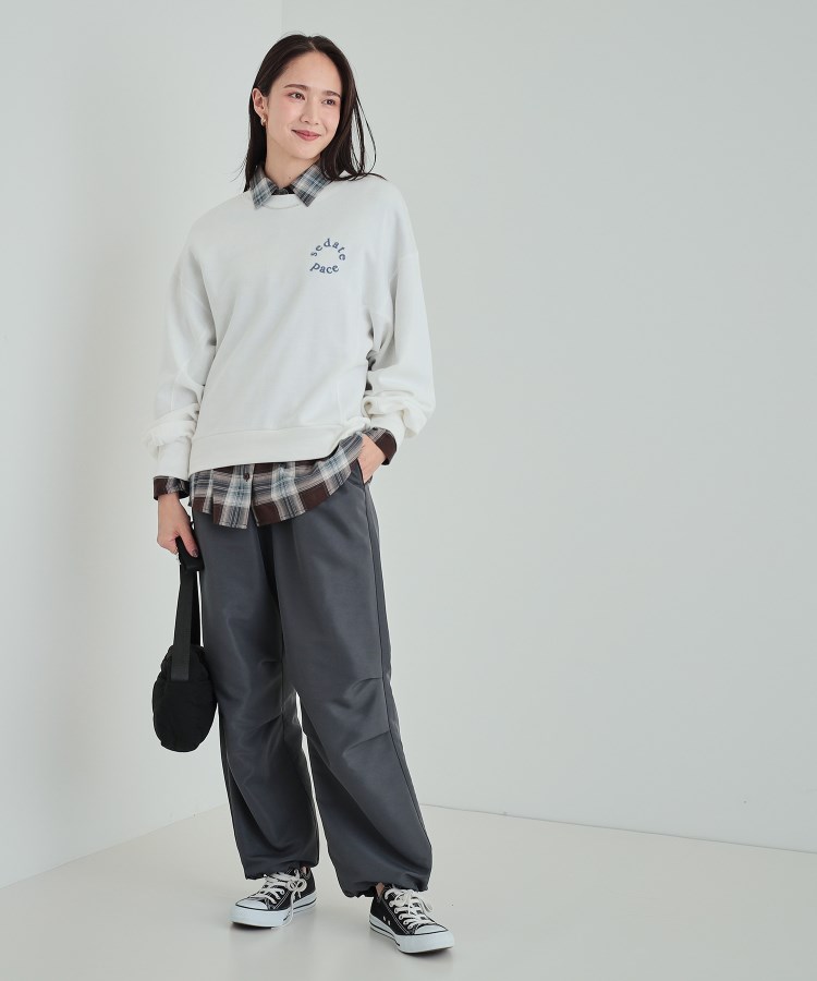シューラルー(SHOO・LA・RUE/Cutie Blonde)の【S-LL/洗える】大人カジュアルコーデに プリントアソート 切替ドルマンスウェット25