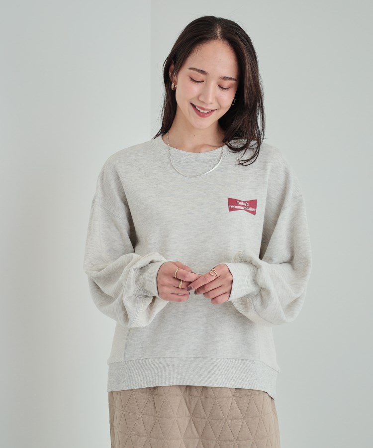 シューラルー(SHOO・LA・RUE/Cutie Blonde)の【S-LL/洗える】大人カジュアルコーデに プリントアソート 切替ドルマンスウェット7