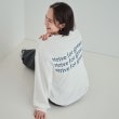 シューラルー(SHOO・LA・RUE/Cutie Blonde)の【S-LL/洗える】大人カジュアルコーデに プリントアソート 切替ドルマンスウェット ホワイト(602)