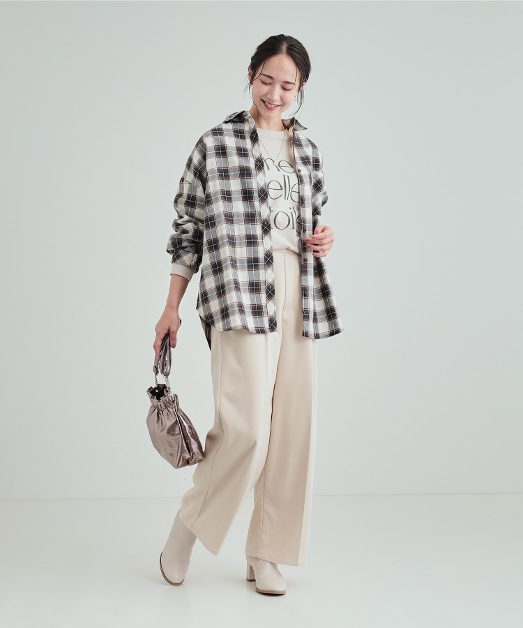 洗える】レトロカジュアルなチェック柄BIGシャツ(シャツ 洗える】レトロカジュアルなチェック柄BIGシャツ(シャツ