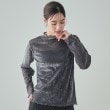 シューラルー(SHOO・LA・RUE/Cutie Blonde)の【高レビュー/S-LL】大人の高見え モール調ハイネックトップス チャコールグレー(014)