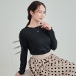 シューラルー(SHOO・LA・RUE/Cutie Blonde)の【高レビュー】1枚でもインナーでも きらきらメロウテレコトップス ブラック(019)