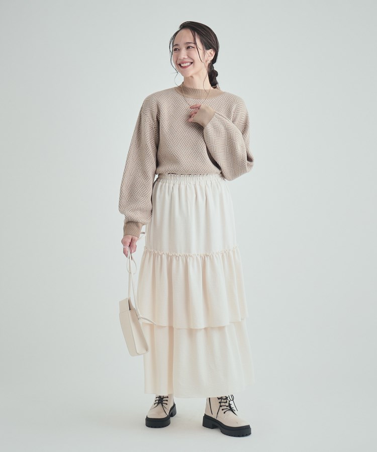 一枚で華やかに ティアードスカート(マキシ・ロングスカート 一枚で華やかに ティアードスカート(マキシ・ロングスカート