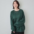 シューラルー(SHOO・LA・RUE/Cutie Blonde)のBIGシルエット 刺繍アソートスウェット グリーン(424)