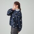 シューラルー(SHOO・LA・RUE/Cutie Blonde)の柄ニットダブルジップカーディガン2