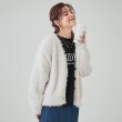 シューラルー(SHOO・LA・RUE/Cutie Blonde)のフェザー調ニットカーディガン アイボリー(004)