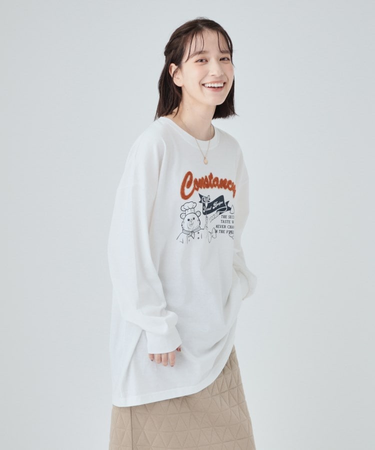 シューラルー(SHOO・LA・RUE/Cutie Blonde)の【洗える】サガラ刺繍オーバーサイズロンT2