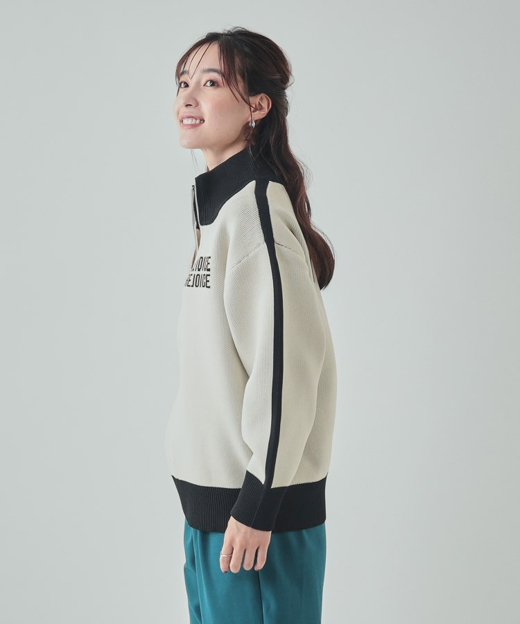 シューラルー(SHOO・LA・RUE/Cutie Blonde)の【S-LL】ラインデザインが目を惹く スポンディッシュニット トラックジャケット6