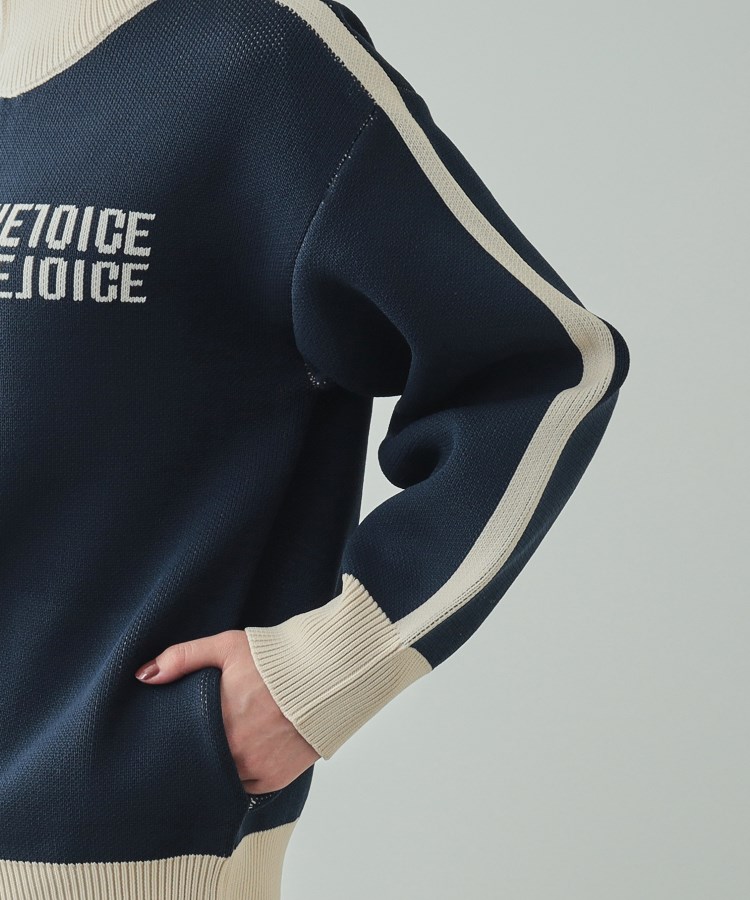 シューラルー(SHOO・LA・RUE/Cutie Blonde)の【S-LL】ラインデザインが目を惹く スポンディッシュニット トラックジャケット18