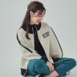シューラルー(SHOO・LA・RUE/Cutie Blonde)の【S-LL】ラインデザインが目を惹く スポンディッシュニット トラックジャケット ホワイト(502)