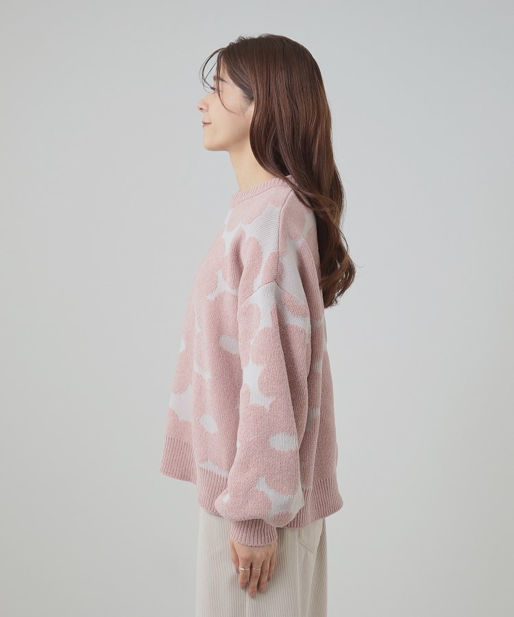 シューラルー(SHOO・LA・RUE/Cutie Blonde)の【S-LL】大人レトロな デイジー柄 モールニット14
