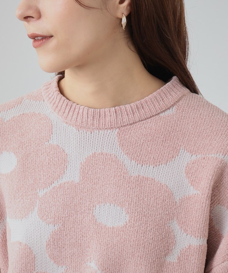 シューラルー(SHOO・LA・RUE/Cutie Blonde)の【S-LL】大人レトロな デイジー柄 モールニット16