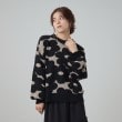シューラルー(SHOO・LA・RUE/Cutie Blonde)の【S-LL】大人レトロな デイジー柄 モールニット1