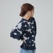 シューラルー(SHOO・LA・RUE/Cutie Blonde)の【S-LL】大人レトロな デイジー柄 モールニット10