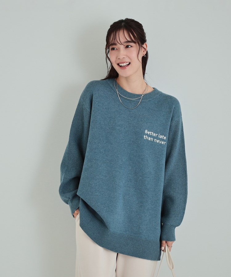 シューラルー(SHOO・LA・RUE/Cutie Blonde)のロゴ刺繍が目を惹く ニットチュニック9