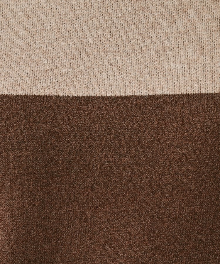 S-LL】首元あったか レトロカラーブロッキングニット(ニット S-LL】首元あったか レトロカラーブロッキングニット(ニット