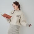 シューラルー(SHOO・LA・RUE/Cutie Blonde)の【セットアップ可】もちもちミックスヤーンロゴニット ライトベージュ(051)