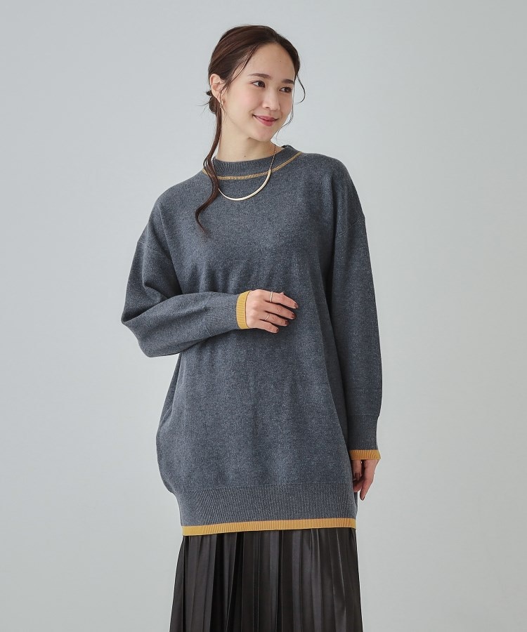 シューラルー(SHOO・LA・RUE/Cutie Blonde)の【S-LL】バックロゴがアクセント もちもちやわらかニットチュニック14