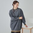 シューラルー(SHOO・LA・RUE/Cutie Blonde)の【S-LL】バックロゴがアクセント もちもちやわらかニットチュニック ネイビー(194)