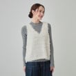 シューラルー(SHOO・LA・RUE/Cutie Blonde)の【S-LL/2点セット】大人のフェミニンカジュアルに　フェザー調ベスト+リブニット9
