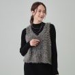 シューラルー(SHOO・LA・RUE/Cutie Blonde)の【S-LL/2点セット】大人のフェミニンカジュアルに　フェザー調ベスト+リブニット1