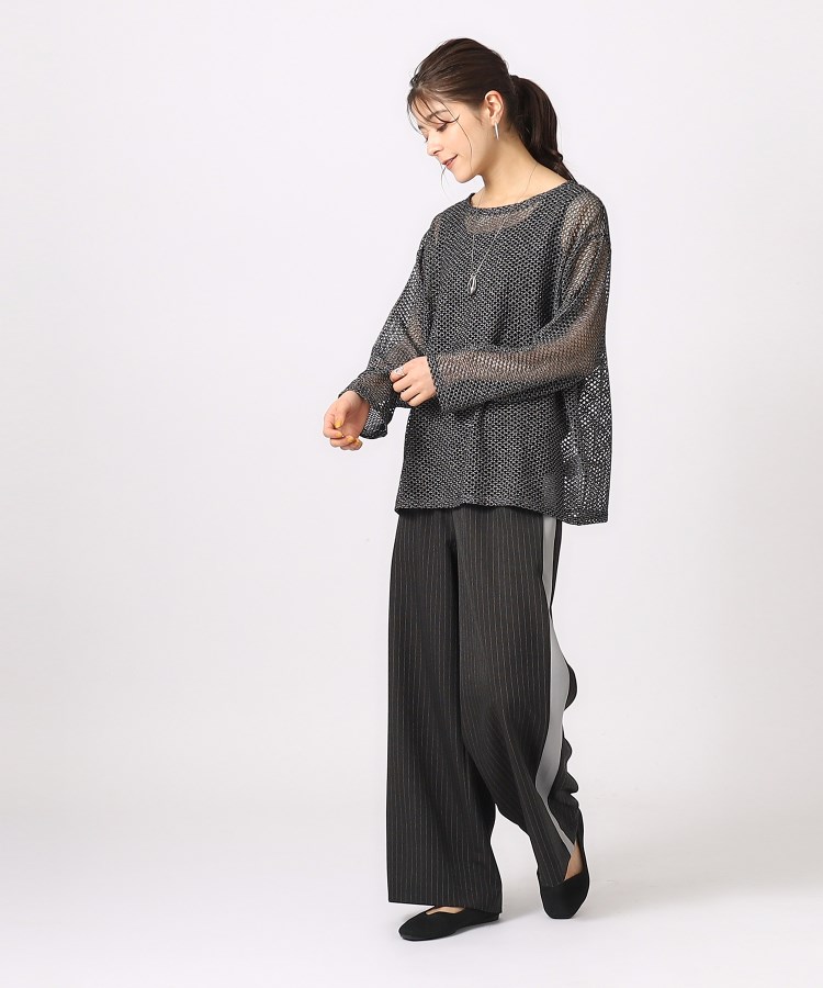 2点セット】ラメメッシュニット+タンクトップ(トップス+ 2点セット】ラメメッシュニット+タンクトップ(トップス+