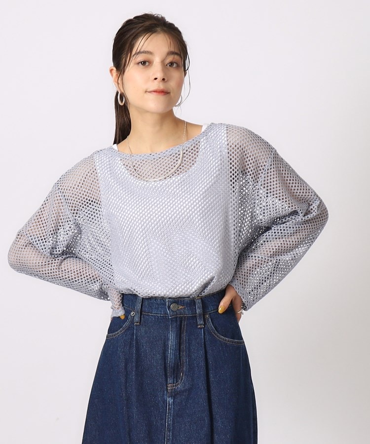 2点セット】ラメメッシュニット+タンクトップ(トップス+ 2点セット】ラメメッシュニット+タンクトップ(トップス+