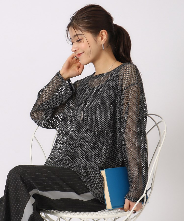 2点セット】ラメメッシュニット+タンクトップ(トップス+ 2点セット】ラメメッシュニット+タンクトップ(トップス+