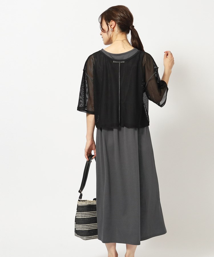 2点セット】メッシュトップス+タンクワンピースセット(マキシ 2点セット】メッシュトップス+タンクワンピースセット(マキシ