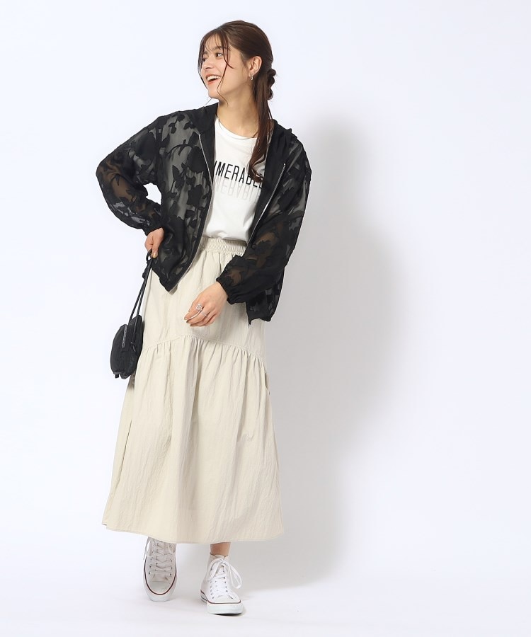 花柄シアーZIPパーカー(カーディガン/ボレロ) | SHOO・LA・RUE 花柄シアーZIPパーカー(カーディガン/ボレロ) | SHOO・LA・RUE