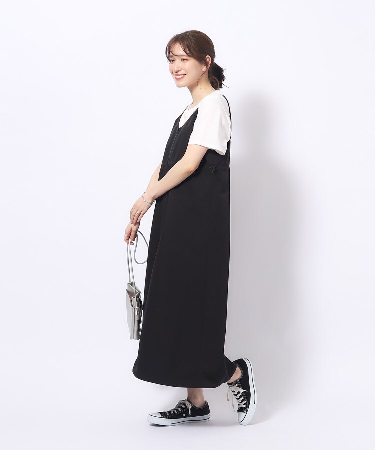 シューラルー(SHOO・LA・RUE/Cutie Blonde)のシルエットが変えられる フロントZIP ドロストキャミワンピース2