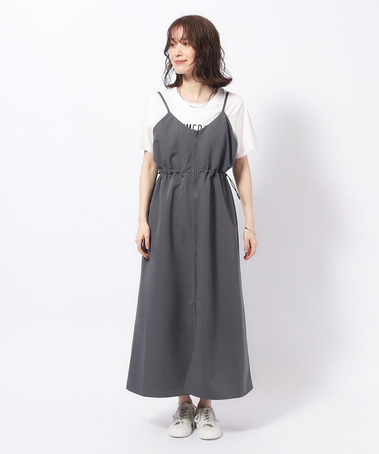 シューラルー(SHOO・LA・RUE/Cutie Blonde)のシルエットが変えられる フロントZIP ドロストキャミワンピース22