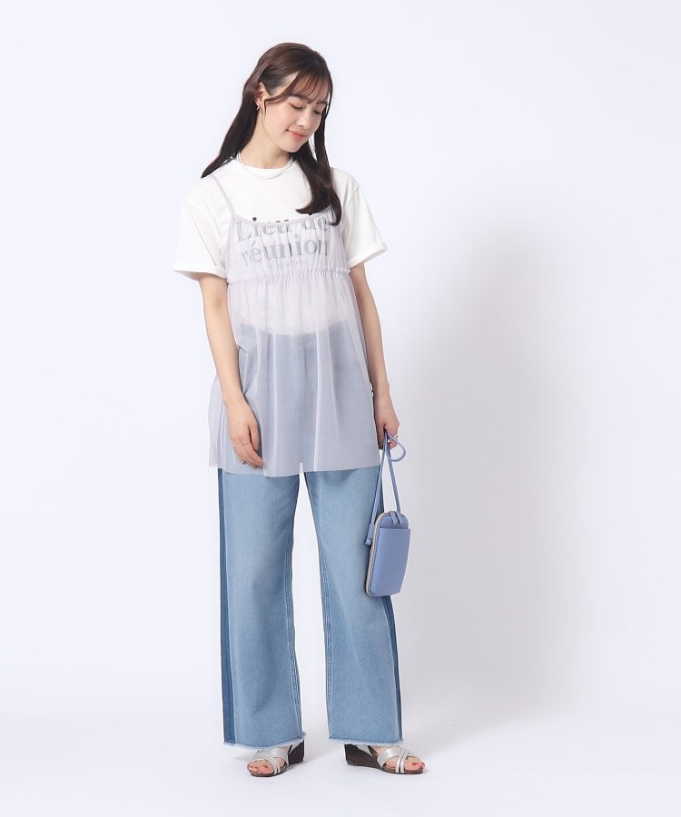 2点セット】チュールキャミソール+ロゴTシャツ(Tシャツ 2点セット】チュールキャミソール+ロゴTシャツ(Tシャツ